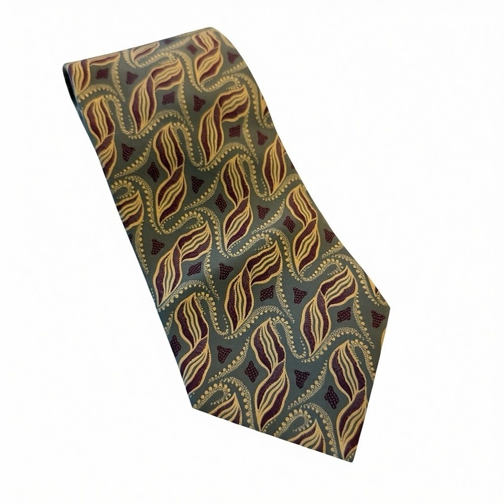 Vintage‎ Giorgio Armani 100% Silk Tie Paisley Italy Designer Classic Wide 3.25
